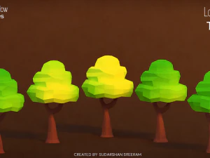 low poly tree - pack 1 3D Model