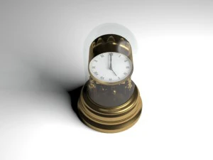 3d classical style clock with crown 3D Model