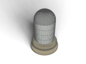 3d classical style clock with crown 3D Model