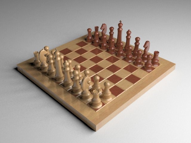 chess set 3D Model .c4d .max .obj .3ds .fbx .stl .blend 