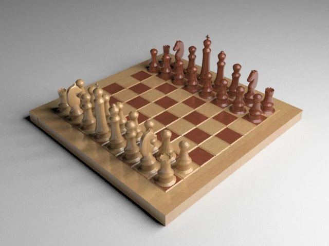chess set 3D Model .c4d .max .obj .3ds .fbx .stl .blend 
