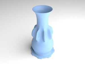 futuristic porcelain vase Model 3D