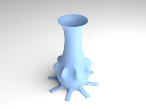 futuristic porcelain vase Model 3D