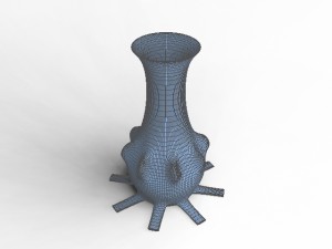 futuristic porcelain vase 3D Model