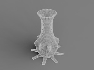 futuristic porcelain vase 3D Model
