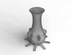futuristic 3d printable vase Modello di stampa 3D