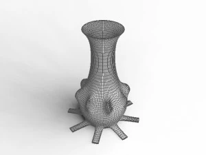 futuristic 3d printable vase 3D Print Model