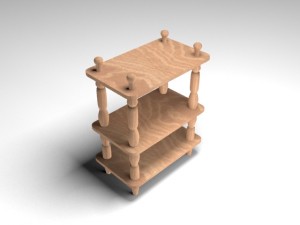 small telephone stand 3Dモデル