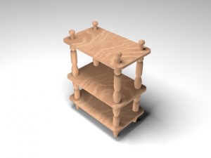 small telephone stand 3D 模型