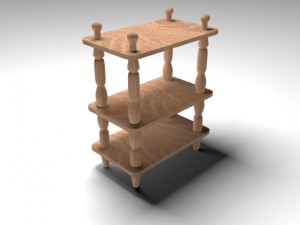 small telephone stand 3D 模型