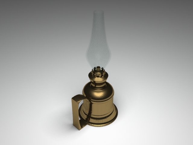 oil lamp 3D Model .c4d .max .obj .3ds .fbx .stl .blend 