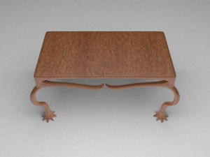 organic table 3D 模型