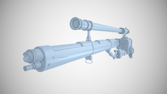 sniper rifle 3D Model .c4d .max .obj .3ds .fbx .stl .blend 