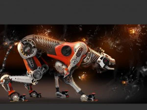 binatang tekno Tekstur CG