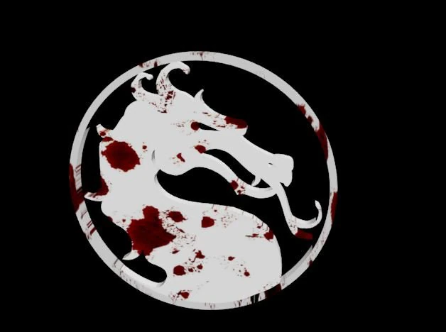 mortal kombat logo 3D Model .c4d .max .obj .3ds .fbx .stl .blend 