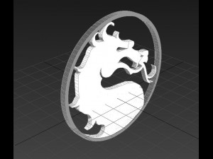 mortal kombat logo Model 3D