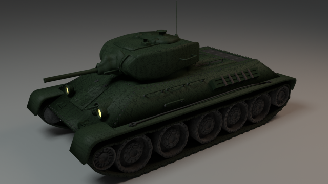 t-34-stz tank 3D 模型 .c4d .max .obj .3ds .fbx .stl .blend 