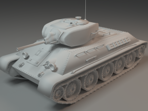 t-34-stz tank 3D 模型