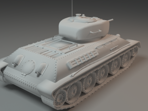 t-34-stz tank 3D 模型