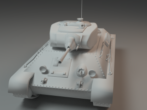 t-34-stz tank 3D 模型