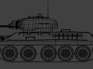 t-34-stz tank 3D 模型