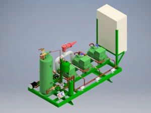kompresör paketi 3xbitzer 4-tes-9y 3D Model