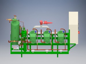 compressor pack 3xbitzer 4-tes-9y 3D Model