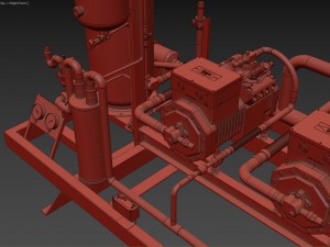 compressor pack 3xbitzer 4-tes-9y 3D Model