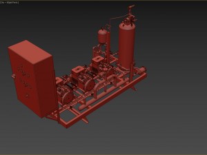 compressor pack 3xbitzer 4-tes-9y 3D Model