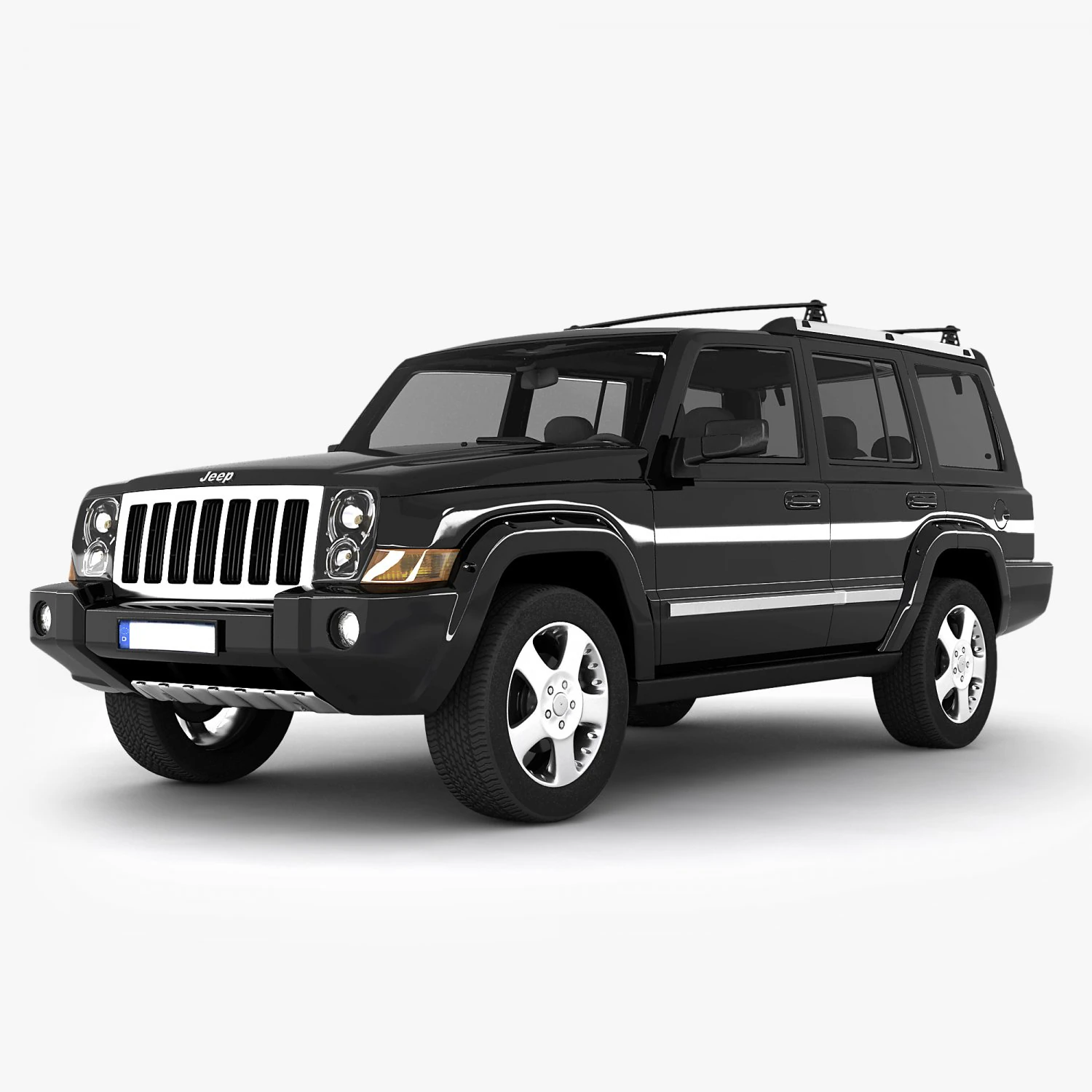 jeep commander suv 3D Model .c4d .max .obj .3ds .fbx .stl .blend 