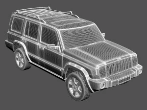jeep commander suv 3D Model