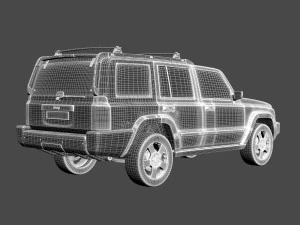 jeep commander suv 3D Model