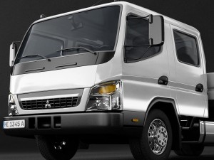 mitsubishi fuso fe160 crew cab 3D Model