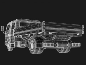mitsubishi fuso fe160 crew cab 3D Model