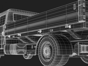 mitsubishi fuso fe160 crew cab 3D Model