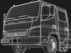 mitsubishi fuso fe160 crew cab 3D Model