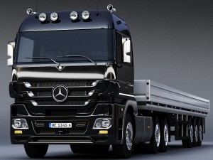 mercedes-benz actros trailer truck Modelo 3D