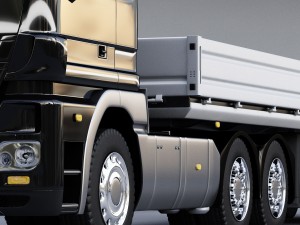 mercedes-benz actros trailer truck Modelo 3D
