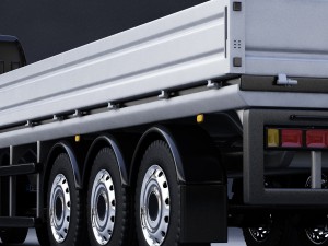 mercedes-benz actros trailer truck Modelo 3D