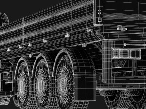 mercedes-benz actros trailer truck Modelo 3D