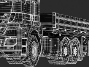 mercedes-benz actros trailer truck Modelo 3D