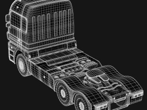 mercedes-benz actros trailer truck Modelo 3D