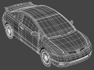 honda civic coupe 3D Model