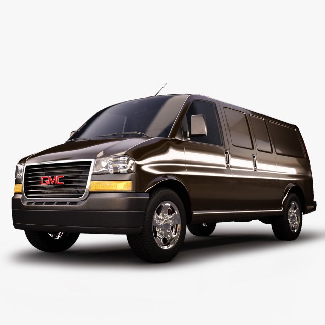gmc savana van 3D Model .c4d .max .obj .3ds .fbx .stl .blend 