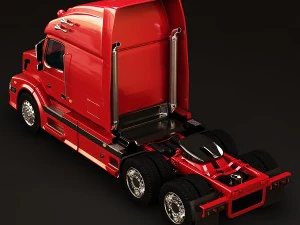 volvo vnl670 trailer truck 3D Model