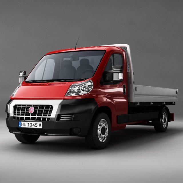 fiat ducato truck 3D Model .c4d .max .obj .3ds .fbx .stl .blend 