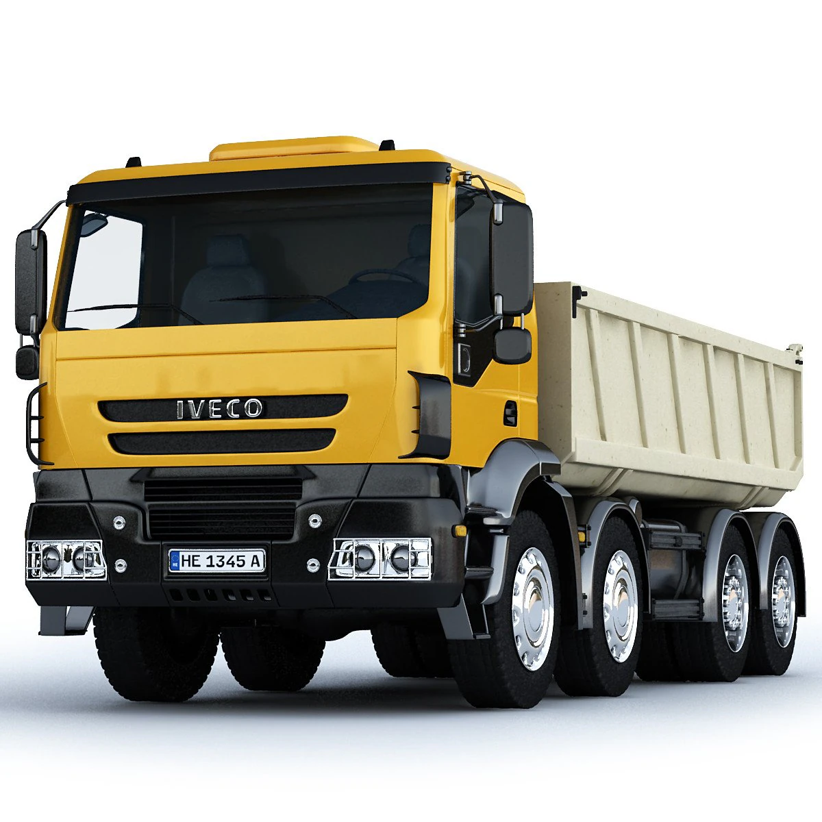 iveco trakker truck 3D Model .c4d .max .obj .3ds .fbx .stl .blend
