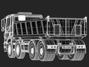 iveco trakker truck Model 3D