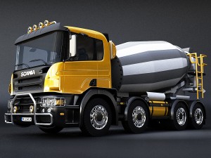 scania concrete mixer 3D 모델