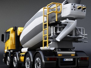 scania concrete mixer Model 3D